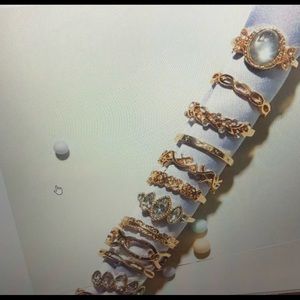 NWT Jewelry 13 PCS Rhinestones Chain Design Ring Trendy Style